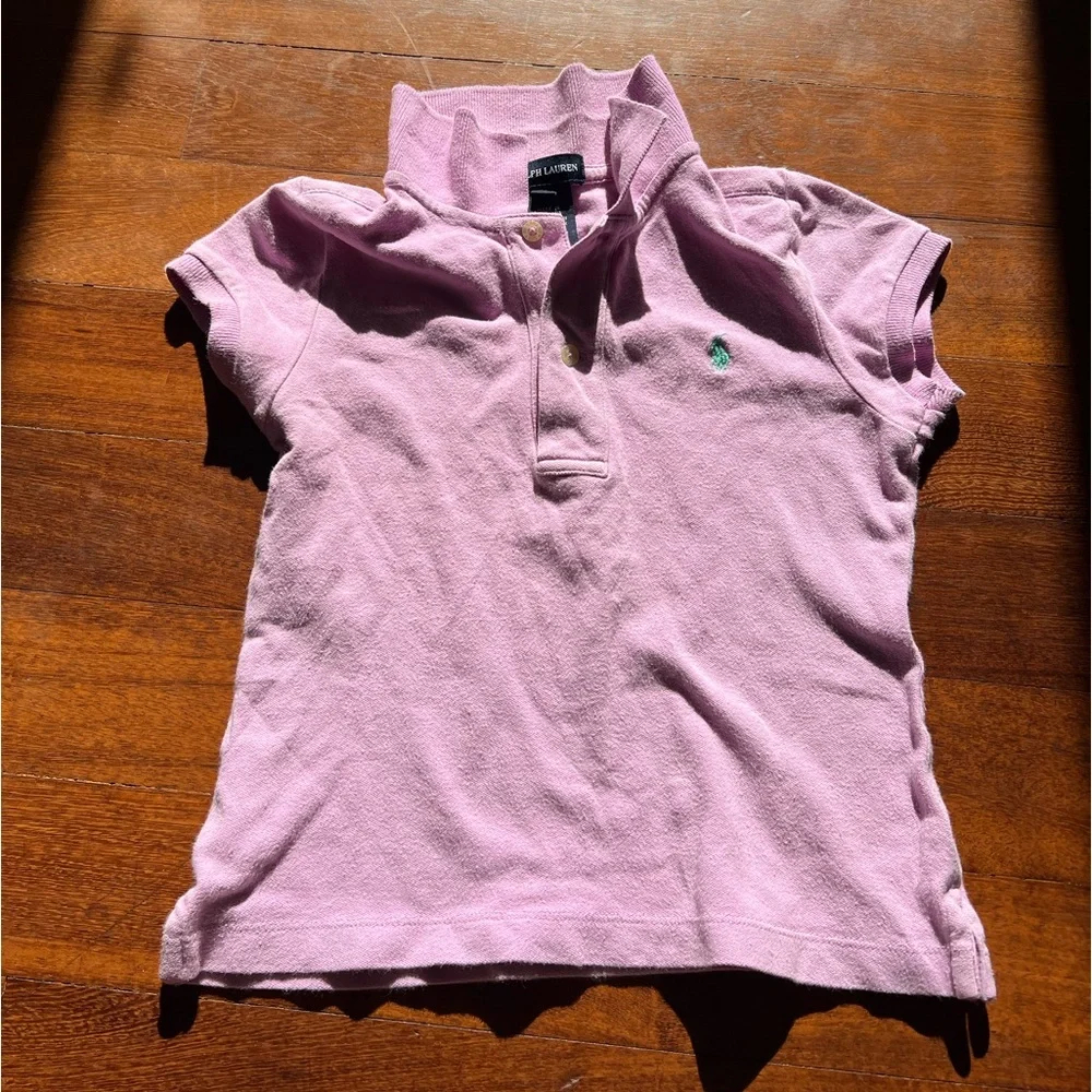 Ralph Lauren Kids VTG Y2K Lilac Purple Polo Shirt